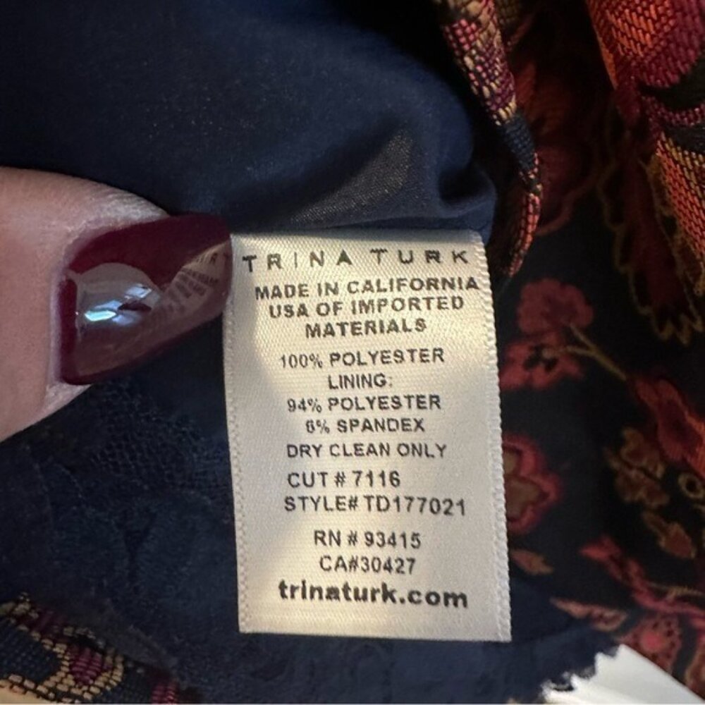 Trina Turk Angelou Sierra Primrose Jacquard Shift Dress Sz 4 Retail $288 - Picture 12 of 13